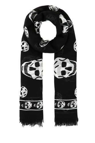 Printed Modal Blend Foulard - Alexander McQueen - Modalova