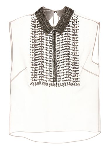 Alberta Ferretti Beaded Chiffon Top - Alberta Ferretti - Modalova