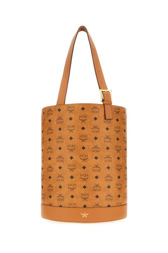 Printed Synthetic Leather Shoulder Bag - MCM - Modalova