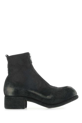 Black Red Suede Pl1 Ankle Boots - Guidi - Modalova
