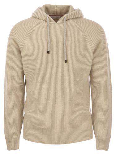 Sweatshirt Style In Cashmere Rib - Brunello Cucinelli - Modalova