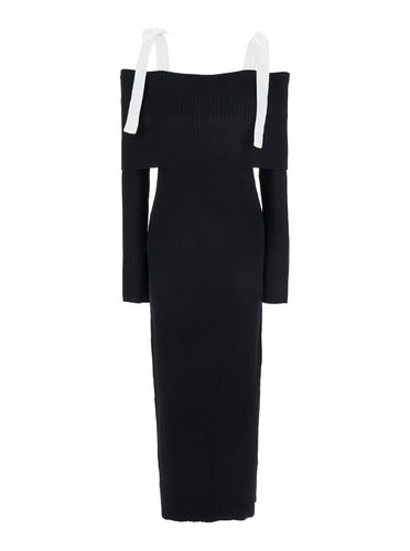 Josalina Off-shoulder Dress With Tied Bow Straps In Viscose Blend Woman - Rotate by Birger Christensen - Modalova