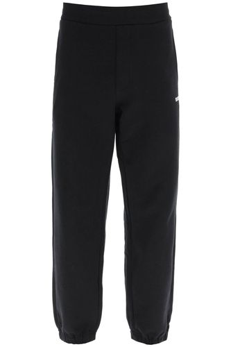 Jogger Pants With Logo Print Detail - MSGM - Modalova