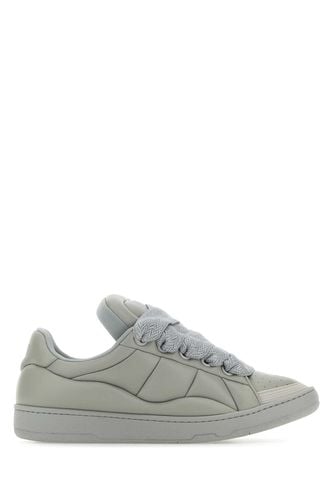 Grey Leather Curb Xl Sneakers - Lanvin - Modalova