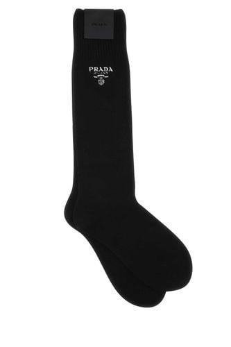 Prada Black Virgin Wool Blend Socks - Prada - Modalova