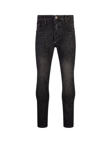 Skinny Jeans In Grey Dust Denim - Philipp Plein - Modalova