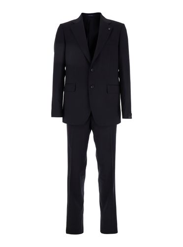 Single-breasted Suit With Notched Revers And Brooch Detail On The Front In Wool Man - Tagliatore - Modalova