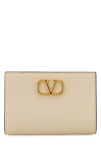 Ivory Leather Vlogo Wallet - Valentino Garavani - Modalova