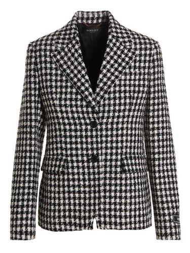 Versace Tweed Wool Blazer Jacket - Versace - Modalova