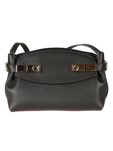 Grained Leather Gancini Shoulder Bag - Ferragamo - Modalova