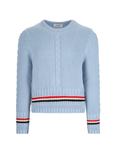 Long Sleeve Crew-neck Sweater - Thom Browne - Modalova