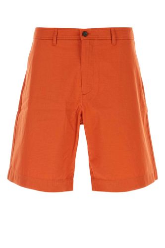 Dark Orange Cotton Bermuda Shorts - Maison Kitsuné - Modalova