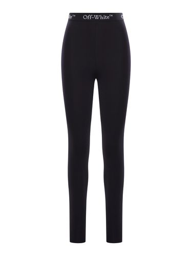 Sports Leggings With Logo Band - Off-White - Modalova