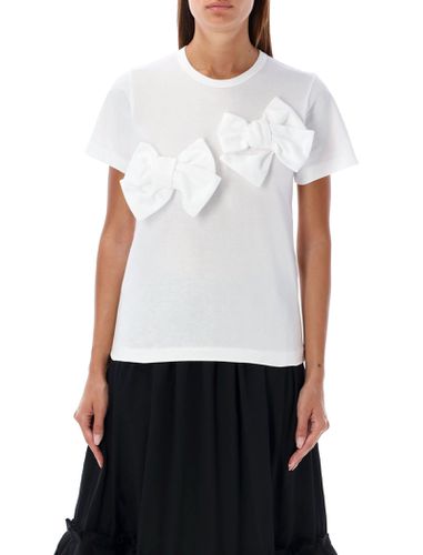 Double Bow Appliqué T-shirt - Comme Des Garçons Girl - Modalova