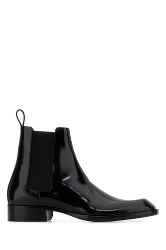 Black Leather Vadim Ankle Boots - Saint Laurent - Modalova