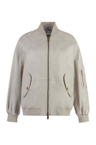 Pinko Leather Monterosi Bomber - Pinko - Modalova