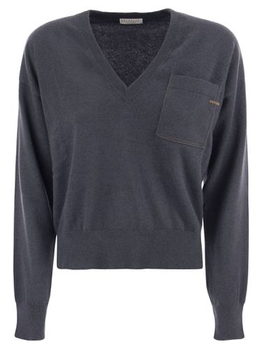 Cashmere Sweater With Pocket - Brunello Cucinelli - Modalova