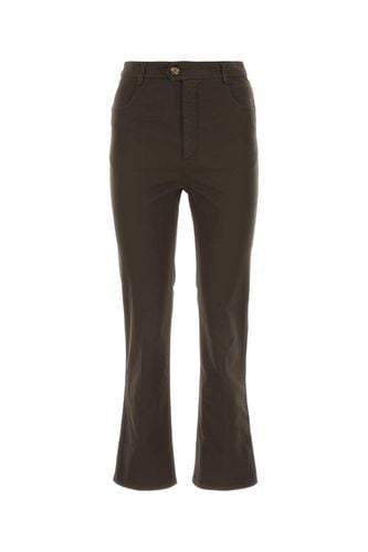 Dark Brown Cotton Pant - Saint Laurent - Modalova