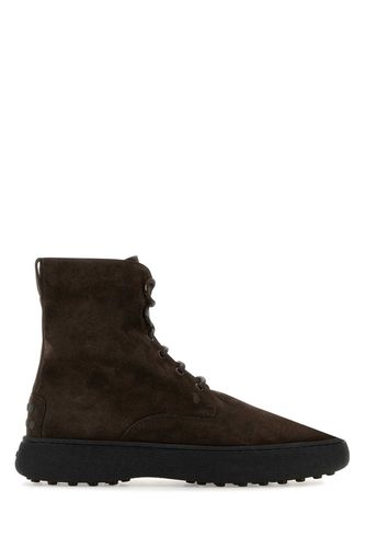 Tod's Dark Brown Suede Ankle Boots - Tod's - Modalova