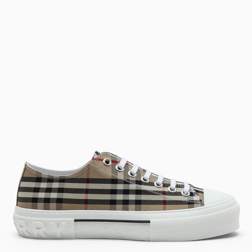 Beige Sneakers With Vintage Check Motif - Burberry - Modalova