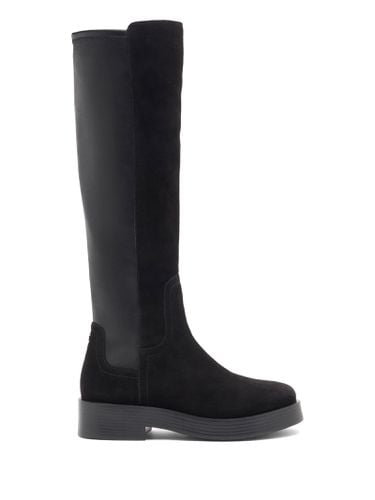 Black Boot In Suede And Eco Nappa Stretch - Casadei - Modalova