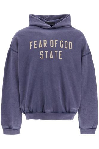 Navy Blue Cotton Hoodie With Minimalist Design - Fear of God - Modalova