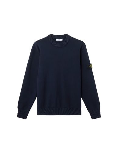 Navy Winter Cotton Sweater With Loose Fit - Stone Island - Modalova