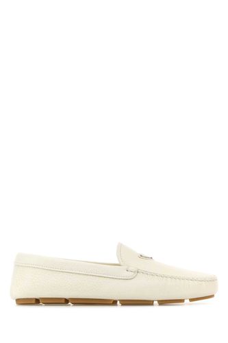 Prada Ivory Leather Loafers - Prada - Modalova