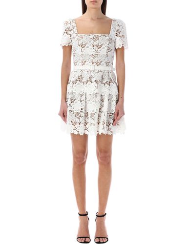 Lace Mini Skater Dress - self-portrait - Modalova