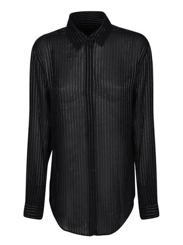 Striped Long-sleeved Shirt - Saint Laurent - Modalova