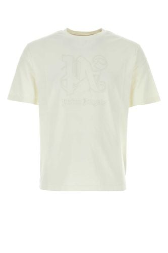 Palm Angels Ivory Cotton T-shirt - Palm Angels - Modalova
