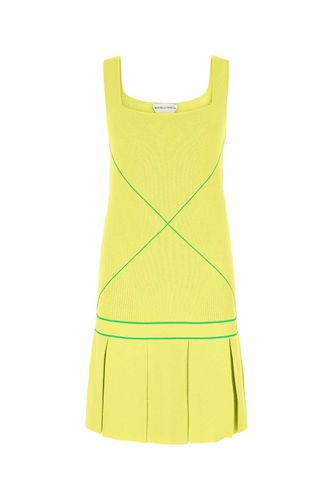 Acid Green Viscose Blend Dress - Bottega Veneta - Modalova