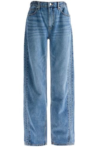 Wide Leg Jeans With Branded Stripes - Alexander Wang - Modalova