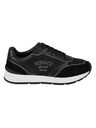 Logo Sided Jacquard Sneakers - Versace - Modalova