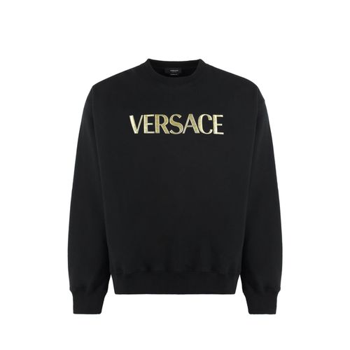 Versace Cotton Logo Sweatshirt - Versace - Modalova