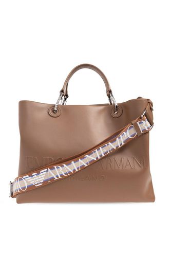 Shopper Bag With Logo - Emporio Armani - Modalova
