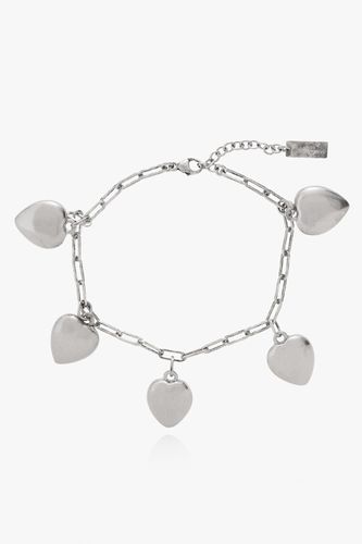 Dangling Heart Charm Bracelet - Saint Laurent - Modalova