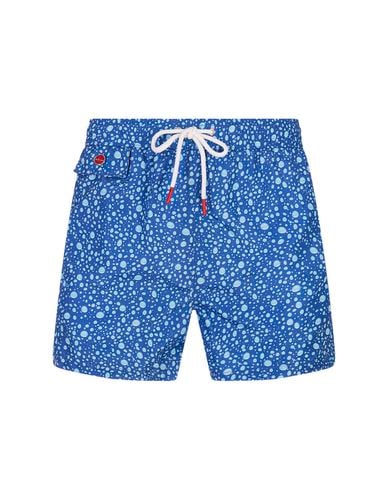 Swim Shorts With Water Drops Pattern - Kiton - Modalova