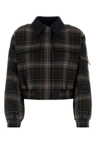 Embroidered Wool Bomber Jacket - Fendi - Modalova