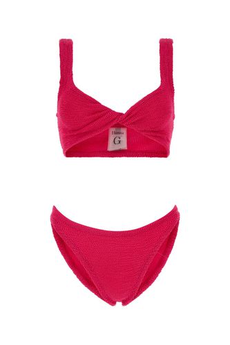 Fuchsia Stretch Nylon Juno Bikini - Hunza G - Modalova