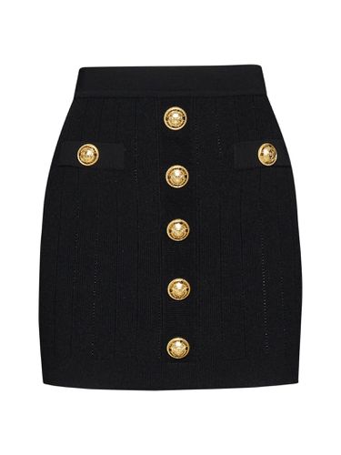 Balmain Knit Skirt With Buttons - Balmain - Modalova