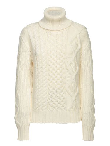 Cable-knit Wool Sweater - Moncler - Modalova