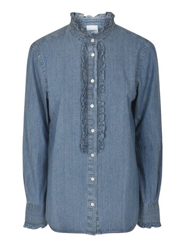 Aspesi Ruffle Detail Denim Shirt - Aspesi - Modalova