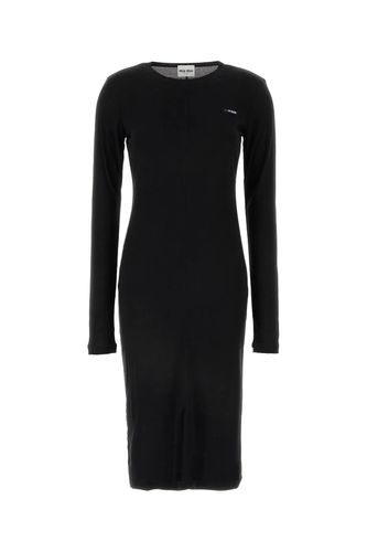 Miu Miu Black Jersey Dress - Miu Miu - Modalova