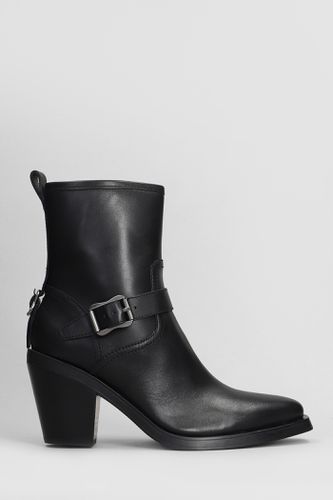 Joy Texan Ankle Boots In Leather - Ash - Modalova