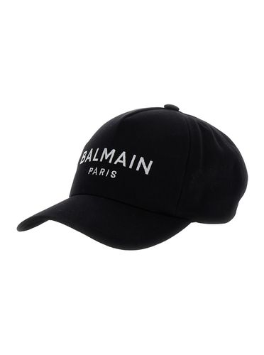 Baseball Cap With Logo Embroidery In Cotton Man - Balmain - Modalova