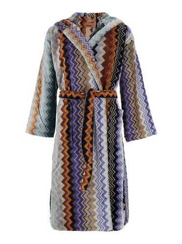 Giacomo Bathrobe With Zig Zag Motif In Cotton - Missoni - Modalova