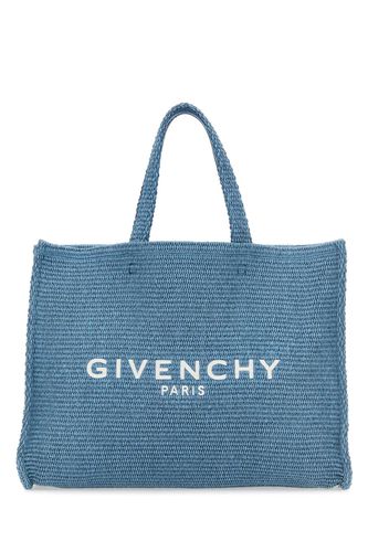 Light Blue Raffia Medium G-tote Shopping Bag - Givenchy - Modalova