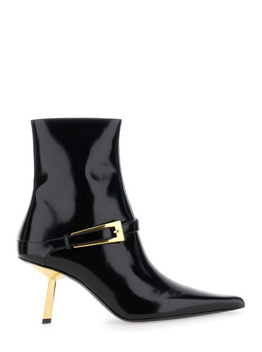 Lee Ankle Boots With Buckle Detail In Patent Leather Woman - Saint Laurent - Modalova