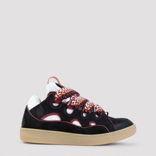 Lanvin Suede Leather Curb Sneakers - Lanvin - Modalova